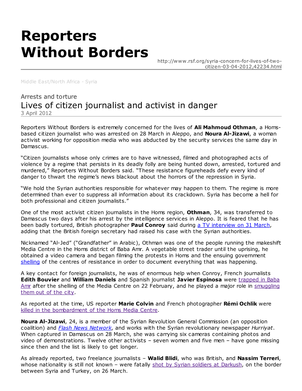 Reporters Without Borders Citizen-03-04-2012,42234.Html