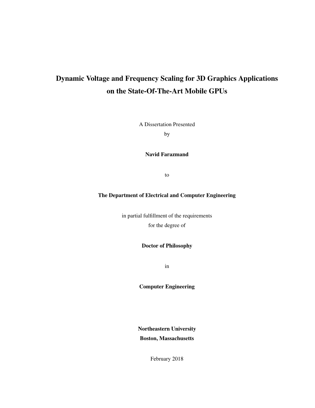 Dynamic Voltage and Frequency Scaling for 3D Graphics Applications on the State-Of-The-Art Mobile Gpus