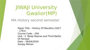 JIWAJI University Gwalior(MP)New1