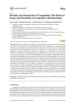 The Roles of Scope and Durability in Coopetitive Relationships