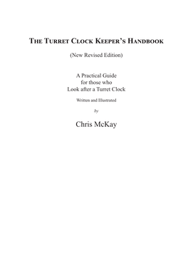 The Turret Clock Keeper's Handbook Chris Mckay