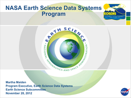 NASA Earth Science Data Systems Program