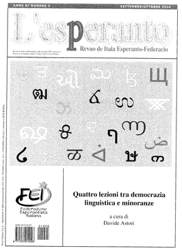 Quattro Lezioni Tra Democrazia Iinguistica E Minoranze