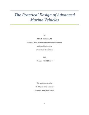 The Practical Design of Advanced Marine Vehicles