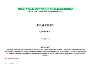 Montville Township Public Schools Film Study
