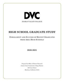 2020-2021 DVC HS Grad Study