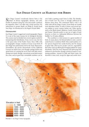 San Diego County As Habitat for Birds