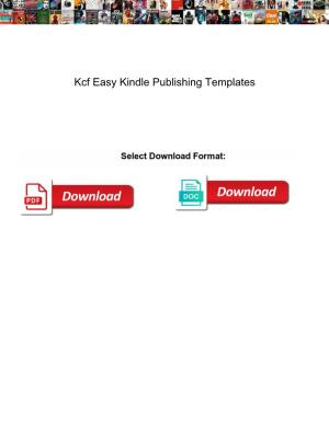 Kcf Easy Kindle Publishing Templates
