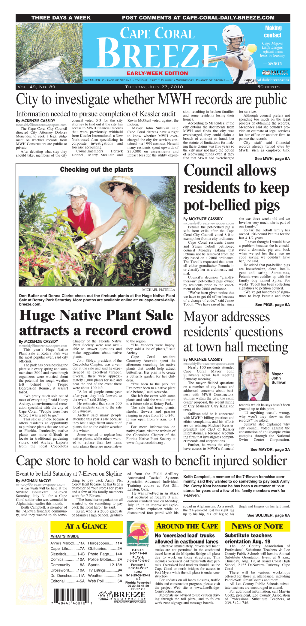 Council Allows Residents to Keep Pot-Bellied Pigs