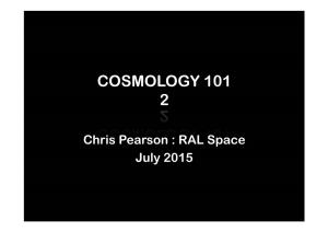 Cosmology 101 2