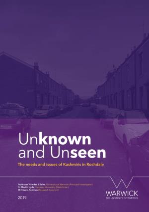 Unknown and Unseen the Needs and Issues of Kashmiris in Rochdale