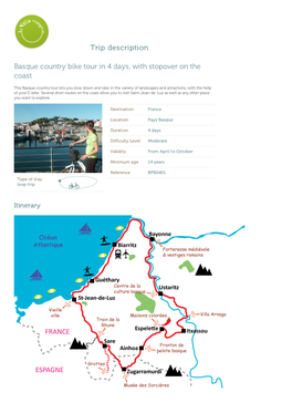 Trip Description Basque Country Bike Tour in 4 Days, with Stopover on The
