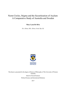 Norm Circles, Stigma and the Securitization of Asylum: a Comparative Study of Australia and Sweden