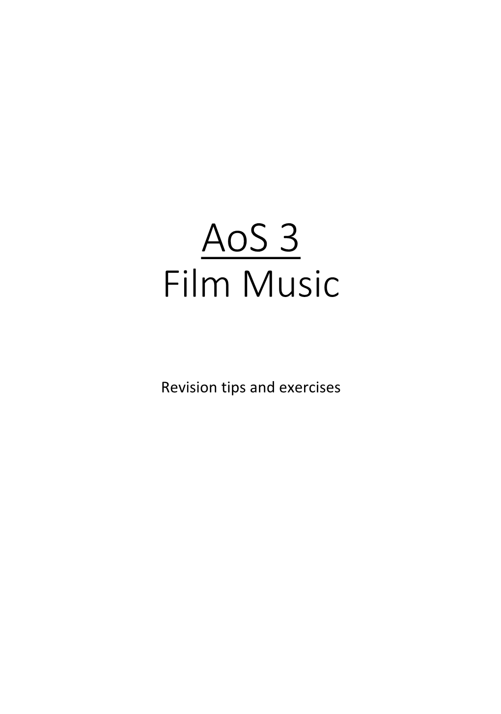 Aos 3 Film Music