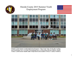 Oneida County 2015 Summer Youth Employment Program