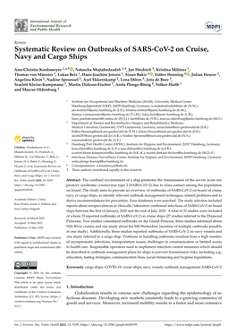 Systematic Review on Outbreaks of SARS-Cov-2 on Cruise, Navy and Cargo Ships