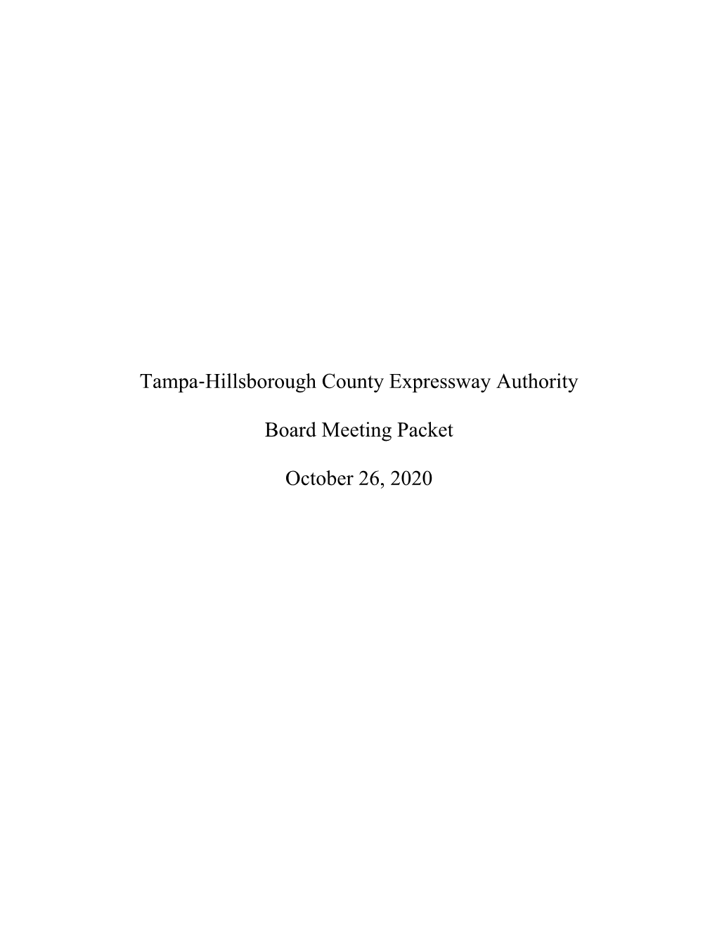 Tampa‐Hillsborough County Expressway Authority Board