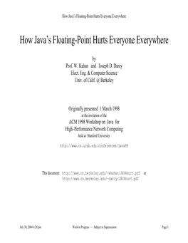 How Java's Floating-Point Hurts Everyone Everywhere