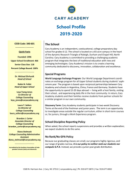 School Profile 2019-2020