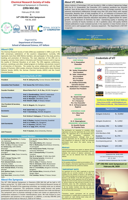 Chemical Research Society of India (CRSI-NSC-26)