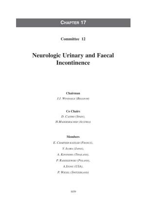 Neurologic Urinary and Faecal Incontinence