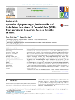 Dynamics of Phytoestrogen, Isoflavonoids, And