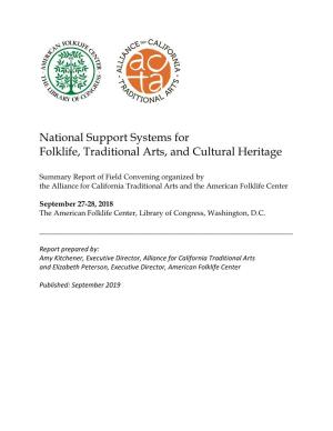 National Support Systems for Folklife, Traditional Arts, and Cultural Heritage