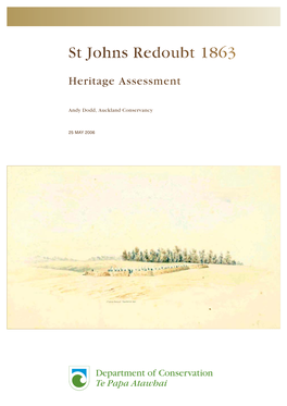 St Johns Redoubt (1863): Heritage Assessment (High Resolution)