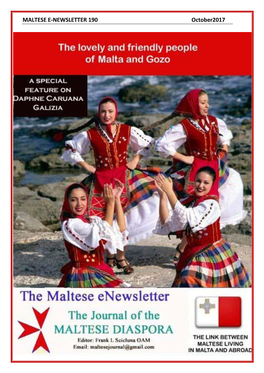 MALTESE E-NEWSLETTER 190 October2017 1