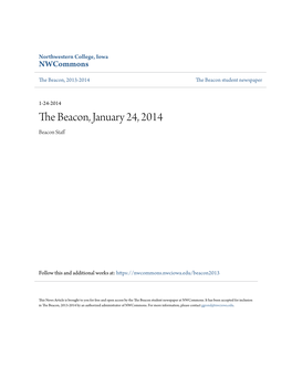 The Beacon, January 24, 2014 Beacon Staff