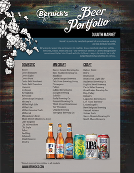 Duluth Beer Brand Portfolio
