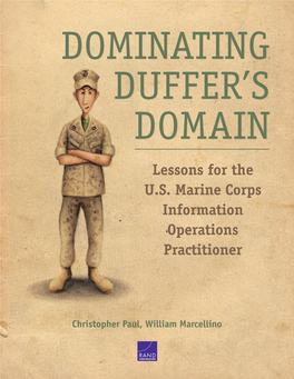 Lessons for the US Marine Corps Information Operations Practitioner