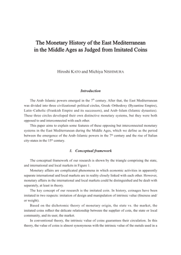 The Monetary History of the East Mediterranean in the Middle Ages As Judged from Imitated Coins