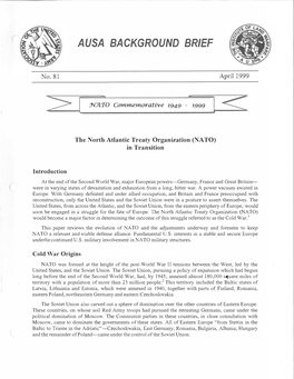 The North Atlantic Treaty Organization (NATO) in Transition