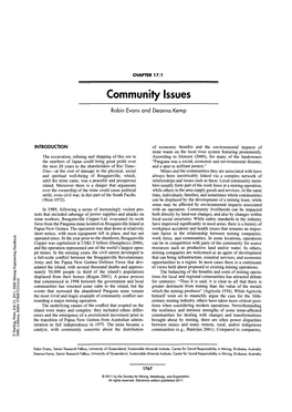 Community Issues