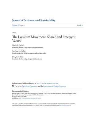The Localism Movement: Shared and Emergent Values Nancy B