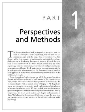 Perspectives and Methods Used by Soci- Ological Social Psychologists