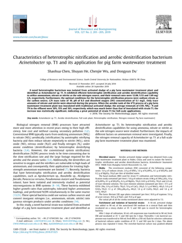 Characteristics of Heterotrophic Nitrification and Aerobic