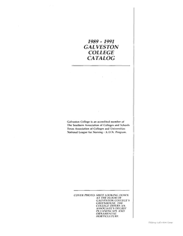 1989 - 1991 Gal Veston College Catalog