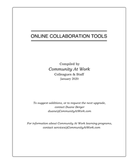Online Collaboration Tools