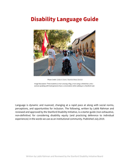 Disability Language Guide