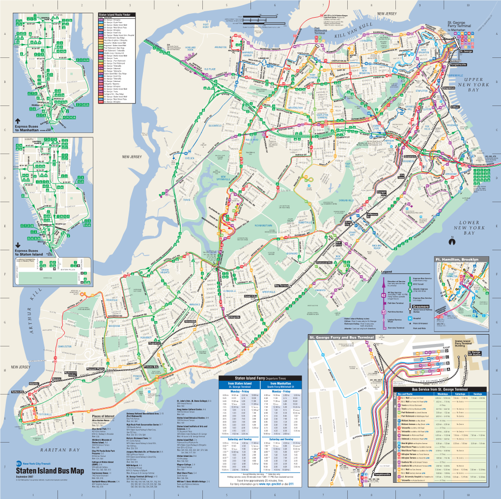 Staten Island Bus Map Sept 2007
