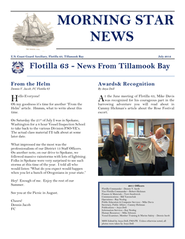 Flotilla 63, Tillamook Bay July 2012 Flotilla 63 - News from Tillamook Bay