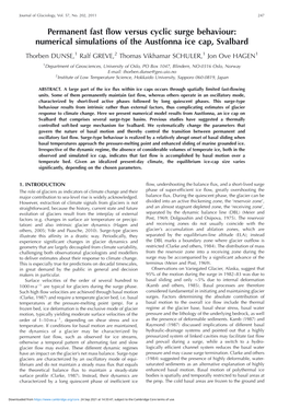 Numerical Simulations of the Austfonna Ice Cap, Svalbard