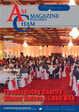 Thanksgiving Charity Dinner Raises 55,000 BGN