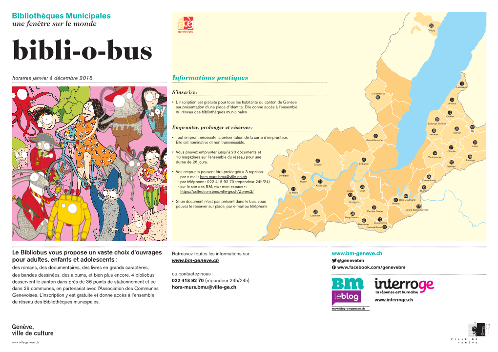 Bibli-O-Bus Horaireshoraires Janvier Janvier À Décembre À Décembre 2018 2018 Informations Pratiques Bt Hermance