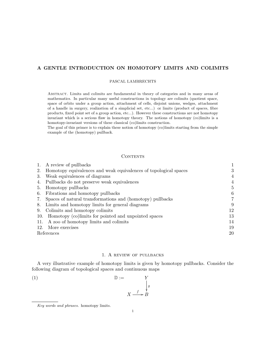 Primer on Homotopy Limits