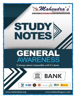 GENERAL AWARENESS STUDY NOTES for BANK EXAM Www