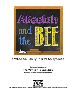 A Wheelock Family Theatre Study Guide