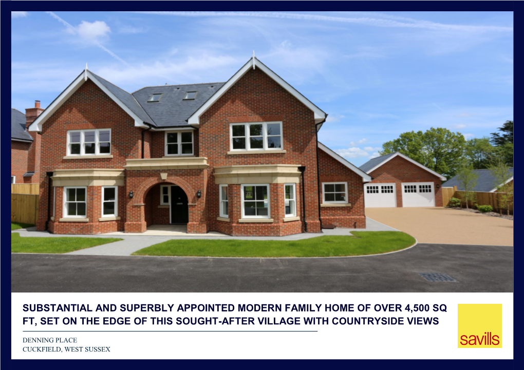 Substantial and Superbly Appointed Modern Family Home of Over 4,500 Sq Ft, Set on the Edge of This Sought-After Village with Countryside Views